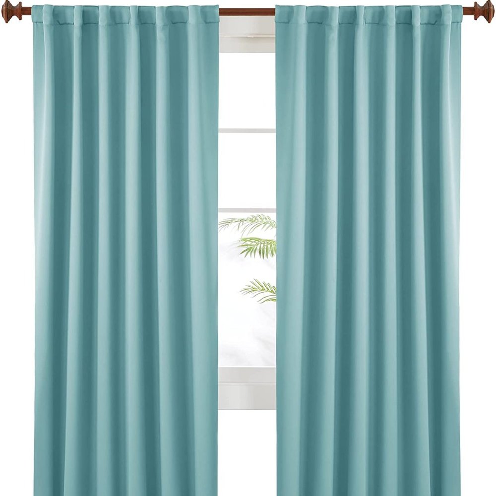 - Deconovo Tab/Rod 52 x 84 Light Blue, 1 pair, NWT, HTF